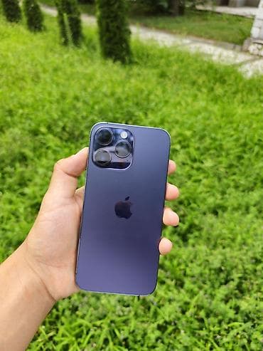 IPhone 14 Pro Max, Б/у, 128 ГБ, Deep Purple, Чехол, 83 %