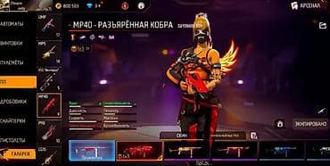 Игровой аккаунт Free Fire (интерфейс на русском) Основное: - Уровень — 6