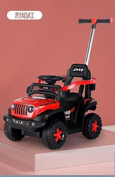 машины детям: Детский толокар-джип с родительской ручкой Радиоуправляемый - Тип — 1