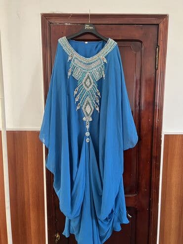 стильные вечерние платья больших размеров: Вечернее платье, Длинная модель, Шифон, С рукавами, Стразы, 3XL — 2