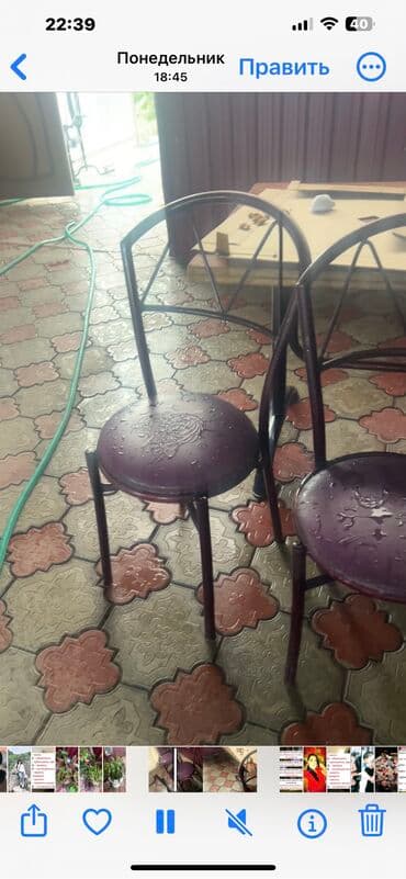 Стол и стулья 4 шт
Подлежит ристоврации