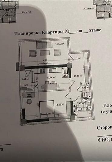 999: 2 комнаты, 68 м², Элитка, 6 этаж, Готовая ПСО (под самоотделку) — 2