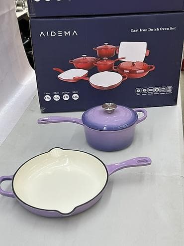 нутрия мясо: Чугунный набор посуды AIDEMA 7 в 1 с эмалированным покрытием Color — 4