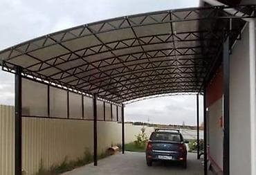 Навес, Арочный, Металл, Профнастил, Установка