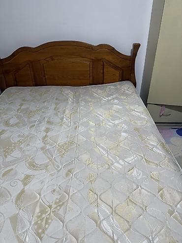 used bed: Двуспальная кровать, Б/у, С матрасом, длина - 2 см — 5