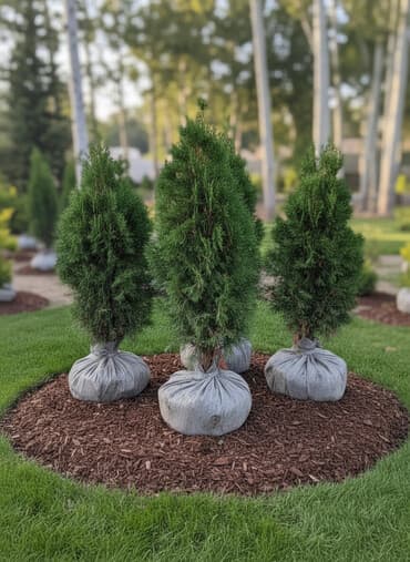 кум шыбакчы: Көчөттөр дарактардын: Туялар, Акысыз жеткирүү — 1