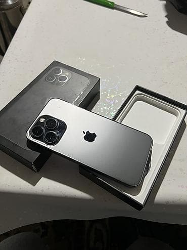 IPhone 13 Pro, Б/у, 256 ГБ, Matte Space Gray, Защитное стекло, Чехол, Коробка, 100 %