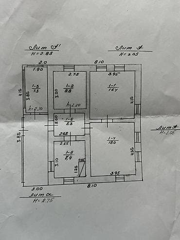 Үйлөр: Продаётся Дом - Общая площадь по внутреннему обмеру: 63,2 м² - Жилая — 3
