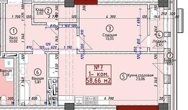 продается дом в маевке: 2 комнаты, 58 м², Элитка, 7 этаж, Готовая ПСО (под самоотделку) — 5