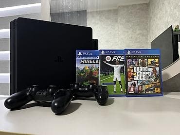 VR очки: PlayStation 4 Slim (черная) Комплектация: - Игровая консоль PS4 Slim — 2