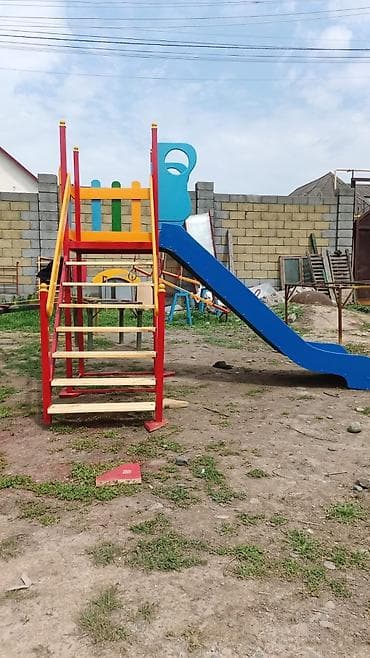 Детская горка Для улицы, Металл