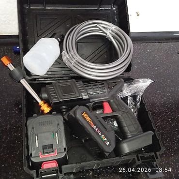 литионные батарейки: Аккумуляторная мини-мойка высокого давления в кейсе Компактная — 3