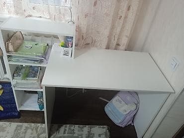 стол стулья комплект: Компьютерный стол, Б/у, Угловой — 1