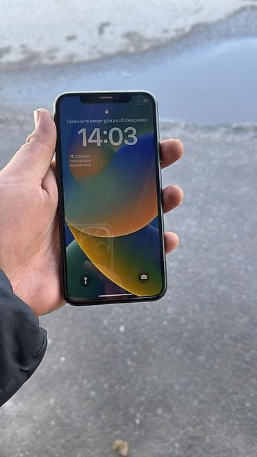 IPhone X, Б/у, 64 ГБ, Черный, Зарядное устройство, 100 %