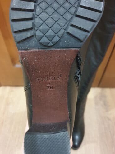 сапоги зимние женские натуральная кожа натуральный мех распродажа: Зимние кожаные сапоги-трубы еврозима. Размер 39. Состояние идеальное — 6