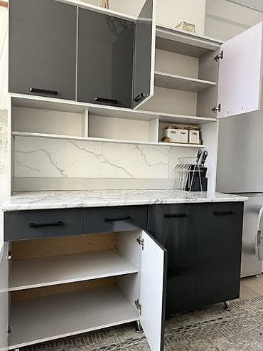 набор для кухни: Кухонный гарнитур современного дизайна - Цвет и стиль: фасады верхних — 2