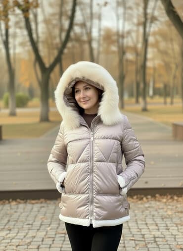 бишкек платья больших размеров: Женская зимняя куртка-пуховик с капюшоном п - Цвет: светло-серый, с — 2