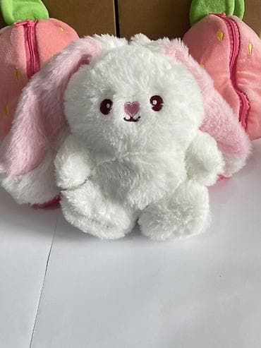 бут кийим кышкы: Мягкая игрушка «Зайка в клубничке» WhatsApp + - Плюшевый зайчик — 3