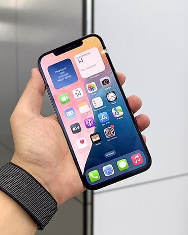 iphone se4: IPhone 12 Pro Max, Б/у, 256 ГБ, Pacific Blue, Защитное стекло, Чехол, В рассрочку, 77 % — 2