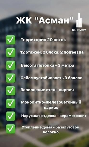 жк люксембург бишкек: 2 комнаты, 81 м², Индивидуалка, 4 этаж, Готовая ПСО (под самоотделку) — 5