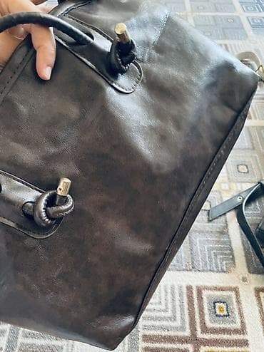 юбки италия: Сумка-тоут Fashion & Bags, темно-коричневая. - Материал: гладкая — 4