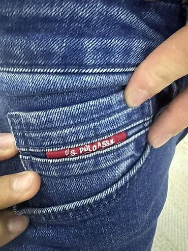 tech flece: Мужские джинсы U.S. Polo Assn. - Классический прямой крой - Средняя — 3