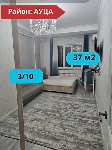 pro group: 1 комната, 37 м², АУЦА Элитка, 3 этаж, Евроремонт — 1