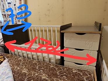 Продаю детскую кроватку с матрасом Лина б/у. Хватит до 5 лет. Общая