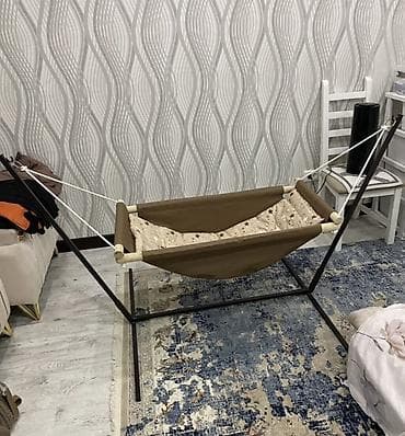 Детский шезлонг, Качалка, Дерево, цвет - Коричневый — 1