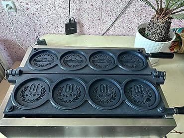 Промышленная вафельница (coin waffle / монетные вафли) Описание: -