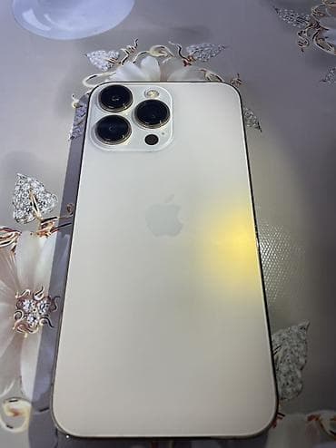 IPhone 13 Pro, Б/у, 128 ГБ, Золотой, Зарядное устройство, Защитное стекло, Чехол, 100 %