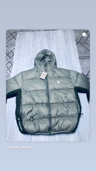 Другая мужская одежда: Пуховик ACG с капюшоном, цвет хаки/оливковый. - Тёплое пуховое — 1