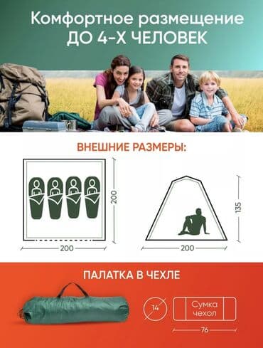 палатки зонты: Палатка туристическая 4 местная для отдыха и рыбалки материал — 6