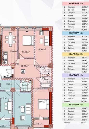 3: 3 комнаты, 92 м² — 10