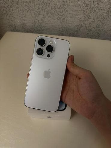 iphone 5a: IPhone 14 Pro, Б/у, 256 ГБ, White Titanium, Коробка, 82 % — 3