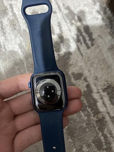 hoco w35 max: Смарт‑часы в стиле Apple Watch, корпус и ремешок в темно‑синем цвете — 6