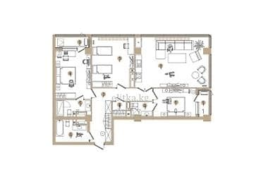 4 комнаты, 129 м², Элитка, Готовая ПСО (под самоотделку) — 2