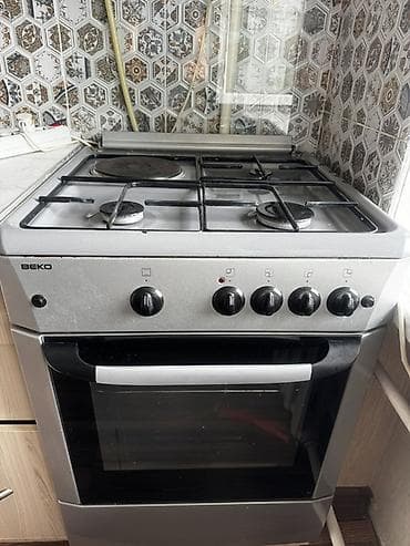 Комбинированная плита, Beko, Напольная, Механическая