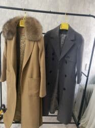 Пальто, Тренчкот, Зима, Длинная модель, Двубортная модель, S