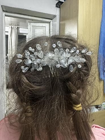 Свадебные платья и аксессуары: Аксессуар для волос, Женские, Материал: Бусины, Новый — 2