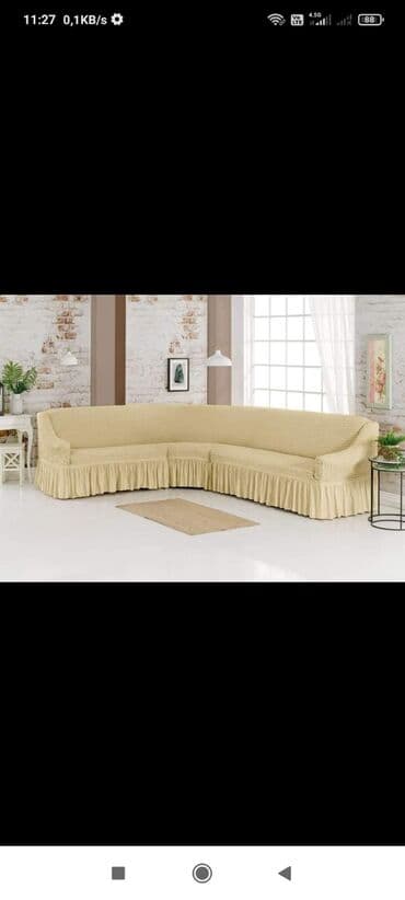 чехол на угловой диван: Угловой диван чихол Жатка кочиства Товар из Турции 3 метр до 8 метр — 9