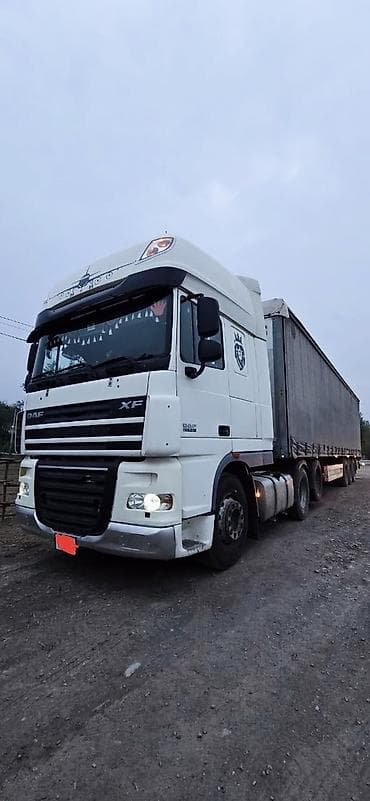 ом 605: DAF XF 105 2011 прицеп 2007 жакшы абалды сатылат голова 2х скад — 4