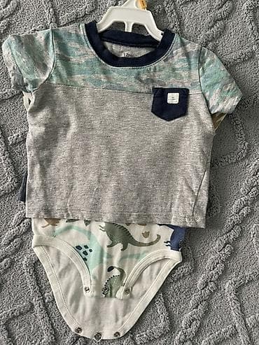 Боди: Боди, цвет - Серый, Б/у — 9