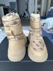 сапоги из натурального меха и кожи: Сапоги, 41, Guess, Новый, цвет - Бежевый, Самовывоз — 8