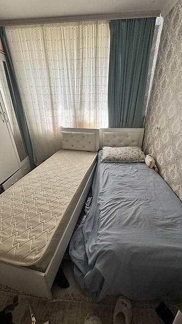 Керебеттер: Бир кишилик керебет, Матрасы бар, узуну - 190 см — 2