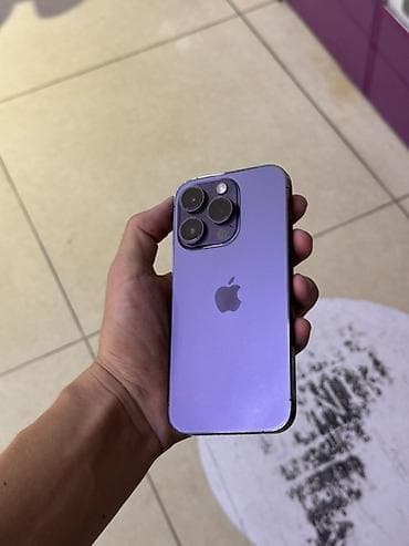 dark project: IPhone 14 Pro, Б/у, 512 ГБ, Deep Purple, Защитное стекло, Чехол, 79 % — 2