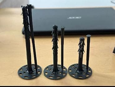 Дюбели-грибы для теплоизоляции (тарельчатые), с пластиковым гвоздём at lalafo.kg Дюбели-грибы для теплоизоляции (тарельчатые), с пластиковым гвоздём