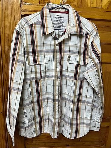 red centr: Рубашка Desigual, мужская, размер XL. - Цвет: белый с арт‑принтами и — 7