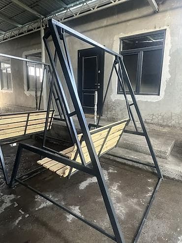 для барбекю: Садовые качели Металл, Со спинкой, Без крыши — 2