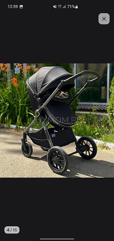 new lux: Коляска, Другой бренд, цвет - Черный, Б/у, Самовывоз — 6